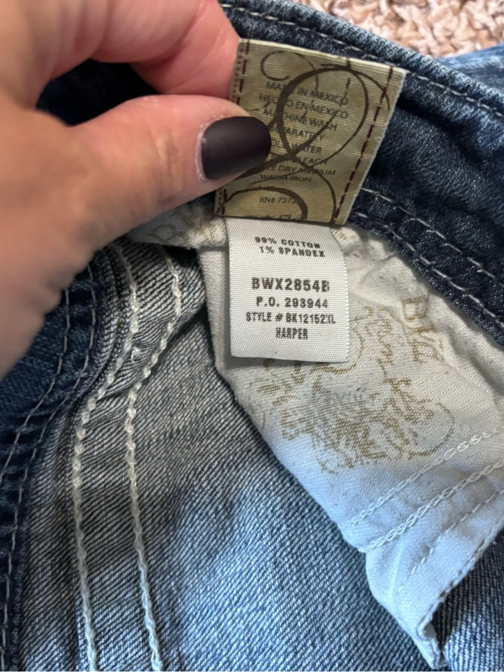 BKE Harper BOOT Leg Jeans Medium Wash - 34x 35.5